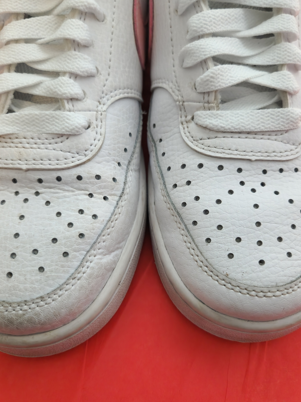 Nike Court Vision Low Sneakers Women’s Size 6.0 White Pink Casual Trendy - Picture 11 of 13
